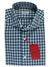 Kiton Dress Shirt White Royal Blue Green Brown Check 40 - 15 3/4 SALE