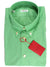 Kiton Dress Shirt Royal Green Solid Button Collar