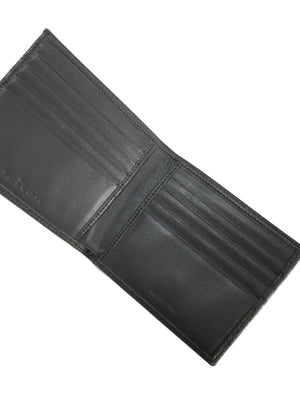 Kiton Wallet - Dark Blue Grain Leather Men Wallet SALE