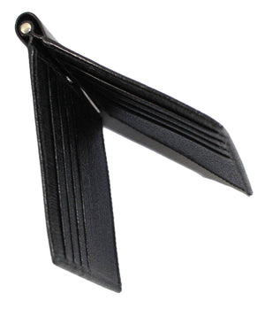 Kiton Men Wallet Black Grain Leather - Bifold With Money Clip SALE