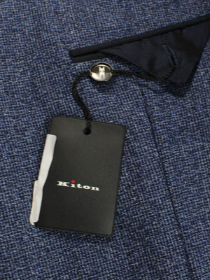 Kiton Cashmere Sport Coat Midnight Blue Bespoke Unlined Men Blazer EUR 56 - US 44 R SALE