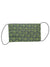 Le Noeud Papillon Silk Face Mask Lime Navy Medallion