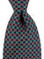 E. Marinella Silk Tie Navy Peach Lime Geometric