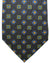 E. Marinella Silk Tie Navy Green Medallions