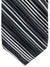 Vitaliano Pancaldi PLEATED SILK Tie Black Gray Stripes