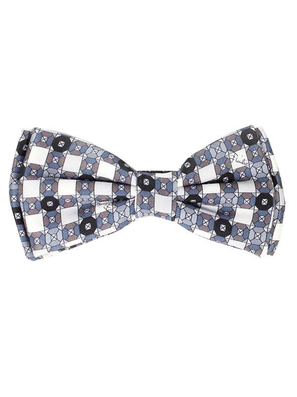 Emilio Pucci Silk Bow Tie Gray