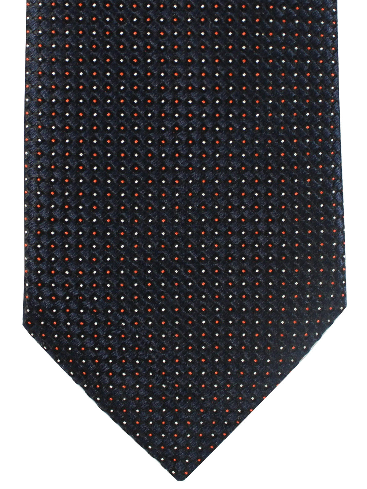 Armani Silk Tie Graphite Blue Micro Dots