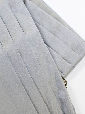 Valentino Cummerbund Solid Gray 