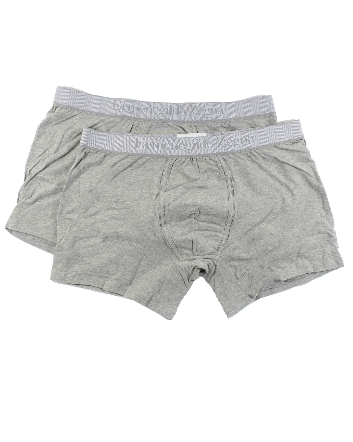 Ermenegildo Zegna Boxer Briefs Gray Men Underwear 2 Pack Stretch Cotton S SALE