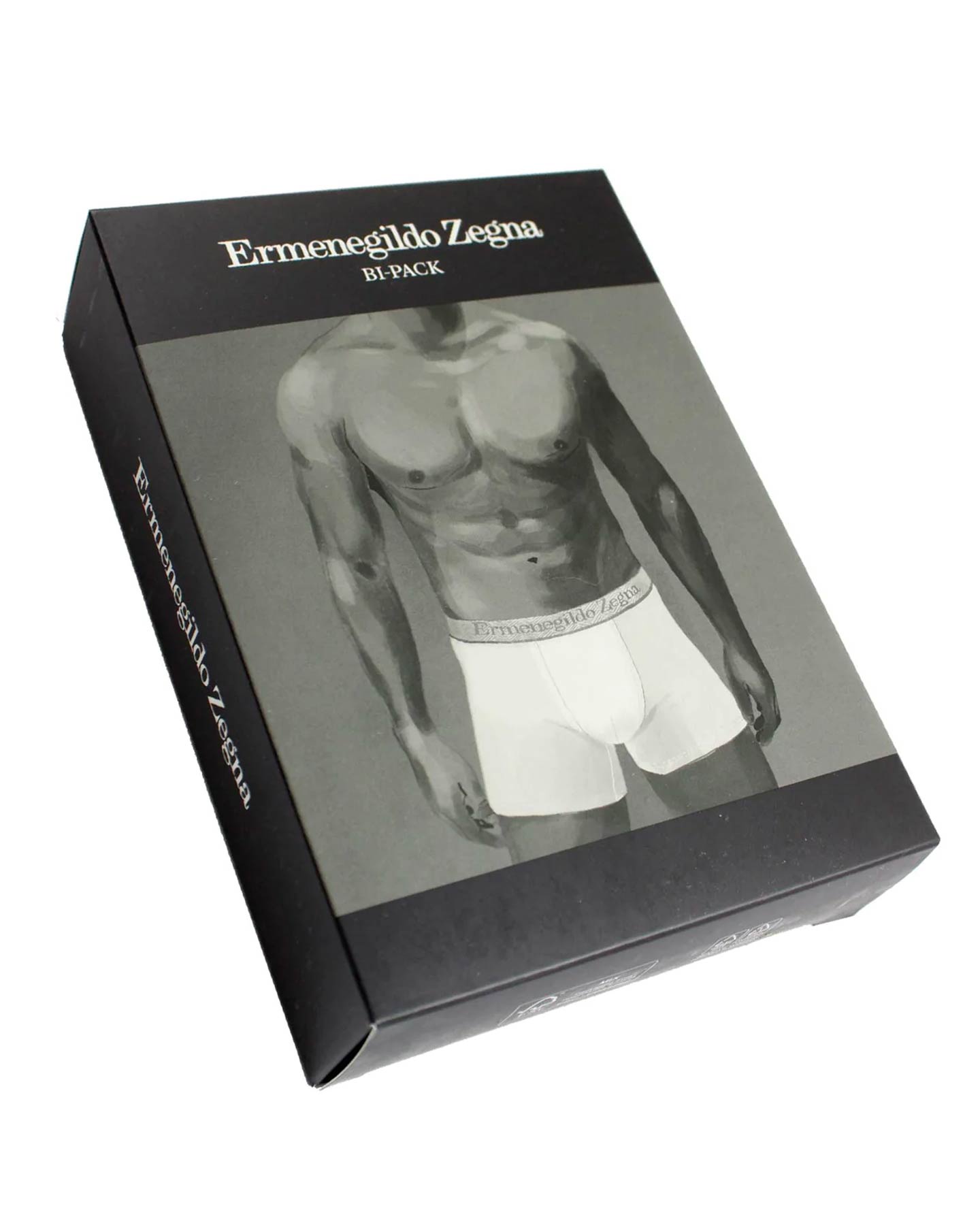 Ermenegildo Zegna Boxer Briefs Gray Men Underwear 2 Pack Stretch Cotton S SALE