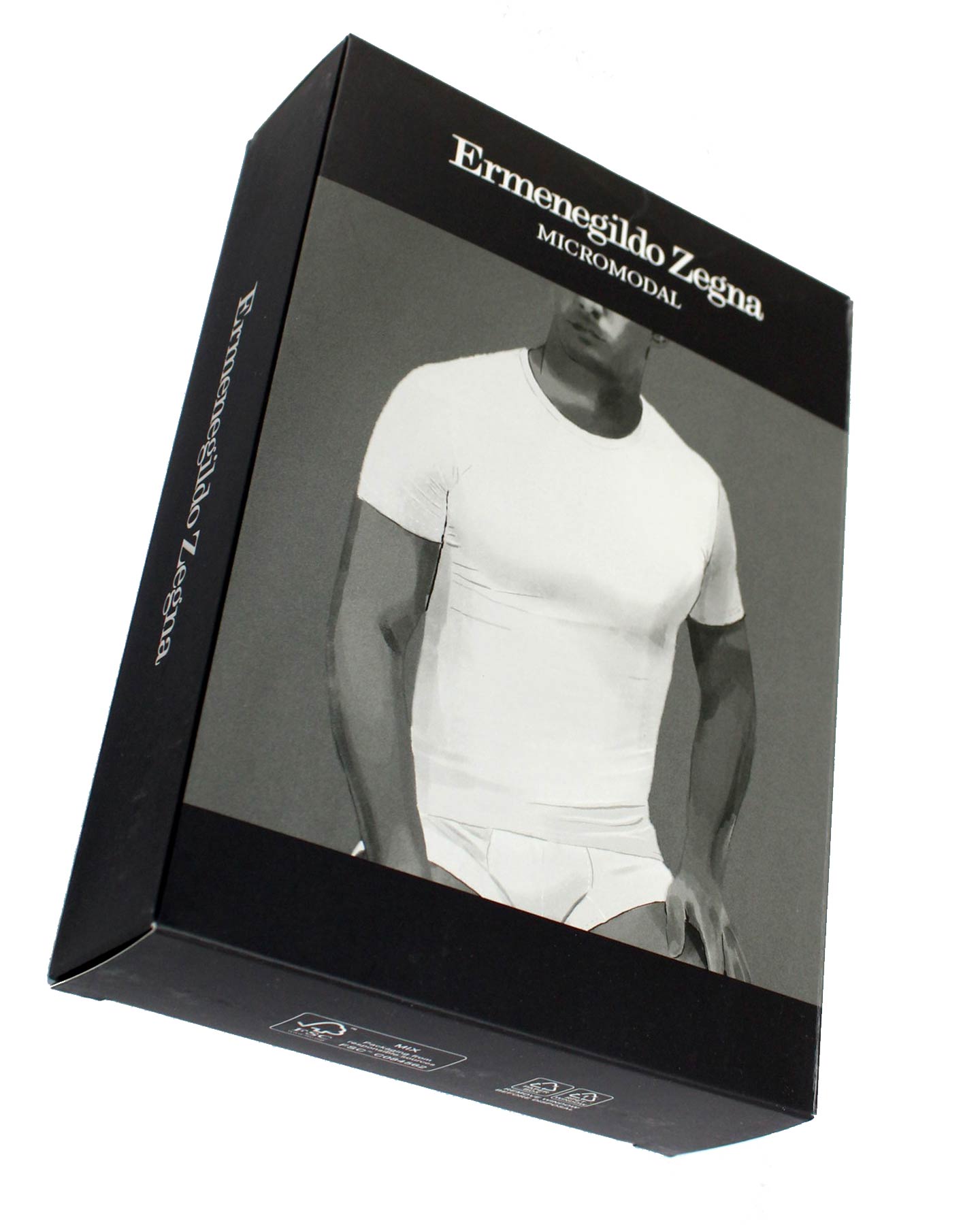 Ermenegildo Zegna T-Shirt Round Neck White Micromodal S SALE